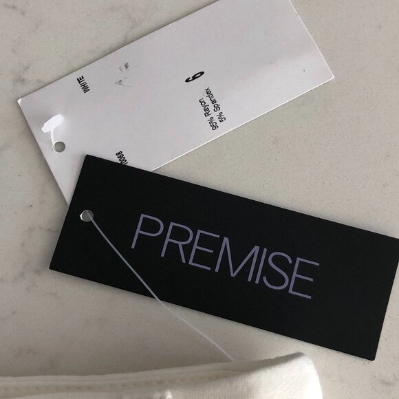 Premise Rayon/Nylon Blend Mini Skirt w Lace Up Design & Pockets Off White Sz 6 - Picture 8 of 10